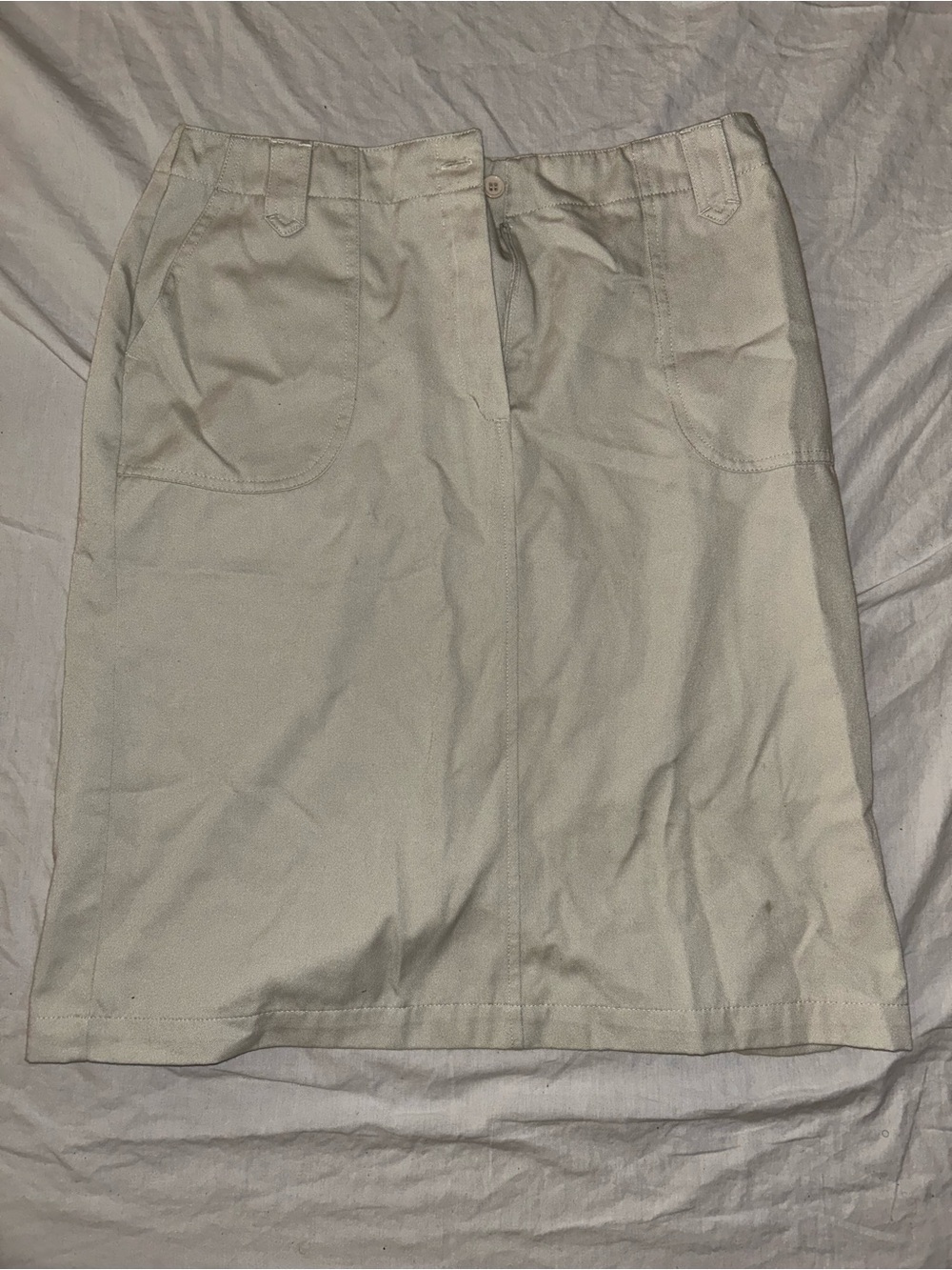 Architect Neutral Pencil Skirt in Cream